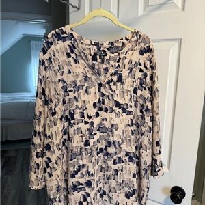 NIC and ZOE Abstract Print Women's Top, size XL
